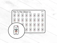 2711~~Coffee Bear Planner Stickers.