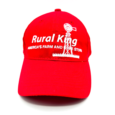#ad #ad NWOT Outdoor Cap Men#x27;s Rural King Farm amp; Home Store Red Adjustable Cap $10.36