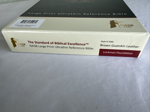 NASB 2020 Large Print Ultrathin Reference Bible, Brown, Goatskin Leather - Picture 2 of 11