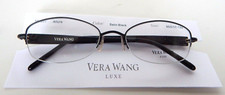 VERA WANG Luxe Allure Satin Black 50/17 Eyeglass Frame New
