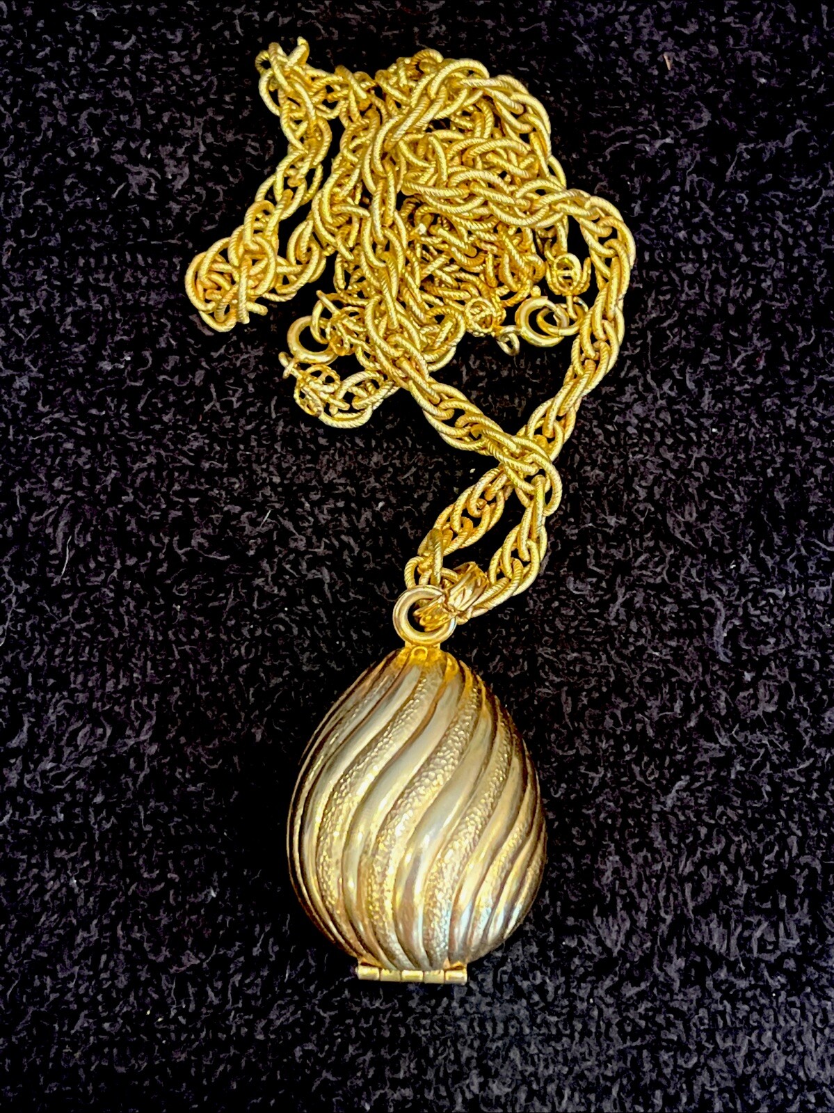 AVON Golden Charmer SOLID PERFUME Locket Necklace… - image 13