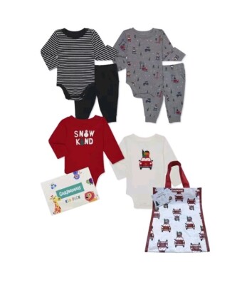 Garanimals Infant Boys Christmas Mix & Match Outfit 7 Pcs Size 3-6 M Assorted