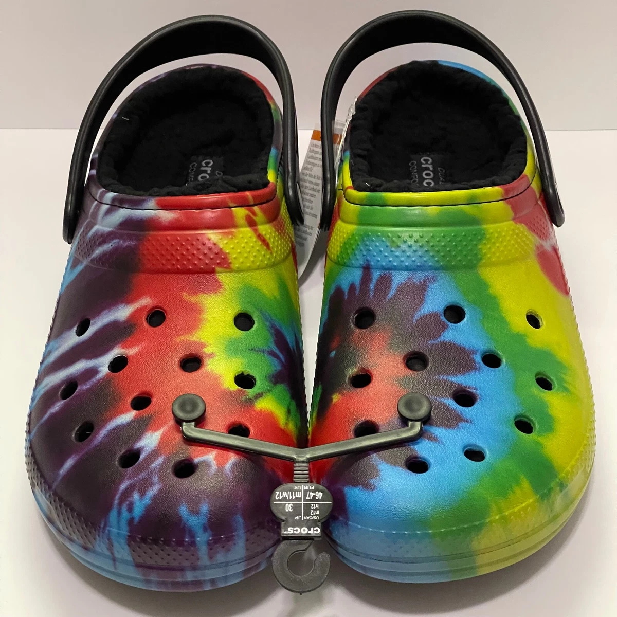 Crocs Classic Lined Tie Dye Clog 206341 988 Men s Size 12 Brand New Authentic