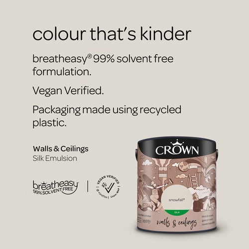 Crown Emulsion Paint Matt or Silk All Colours 2.5L - Picture 988 of 1,144