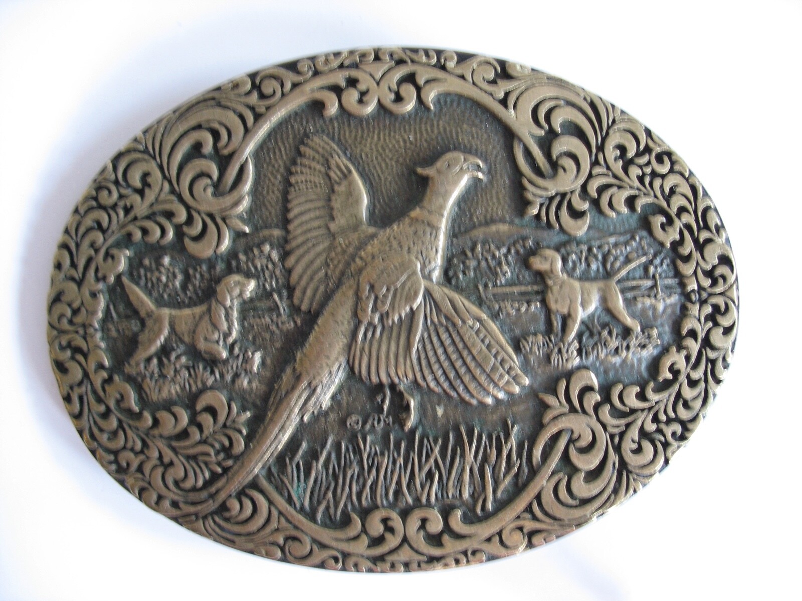 New Award Design Medals Inc Solid Brass Belt Buckle Pheasant Retriever Dog  | eBay