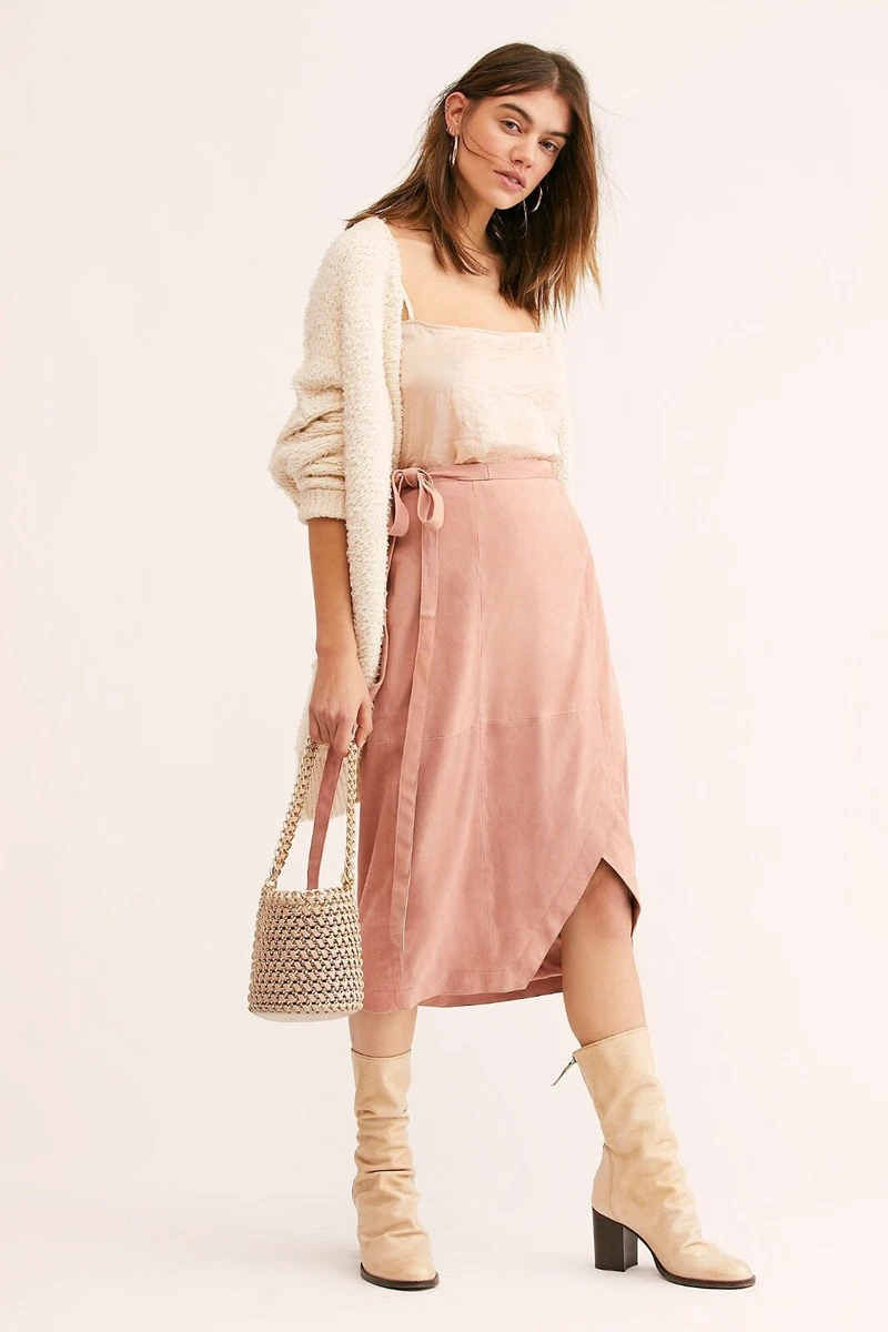 Suede clearance tie skirt