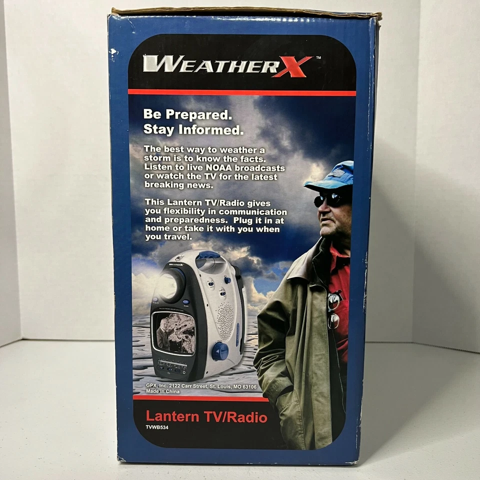 NOAA: WEATHER X - LANTERN  TV / RADIO MODEL TVWB534 W/ INSTANT WEATHER ALERT - Image 4 of 4
