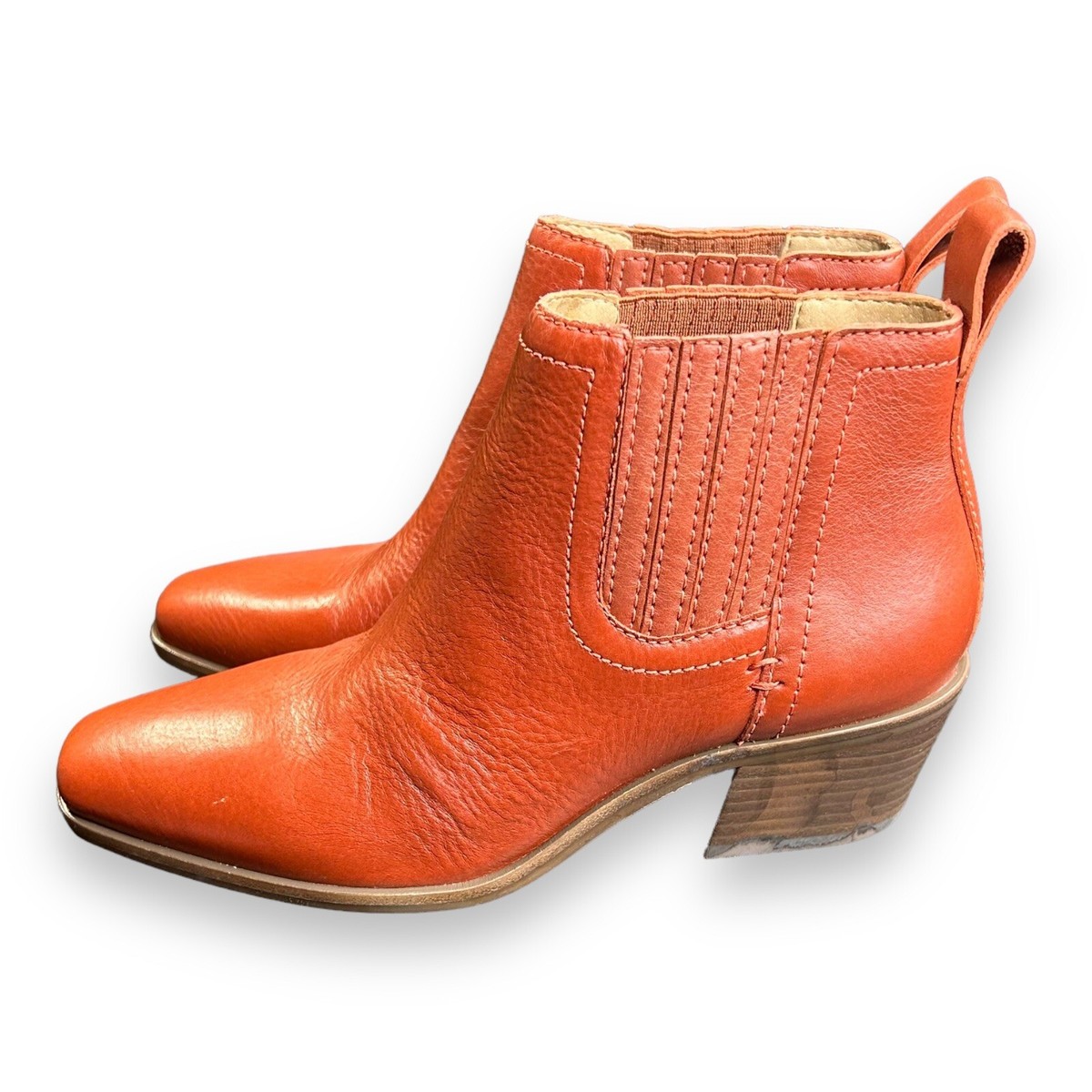 Heeled Boots Burnt Orange Ankle Boots Lucky Brand LK-Idola Women's