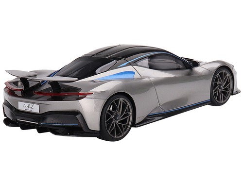 2019 AUTOMOBILI PININFARINA BATTISTA SILVER 1/18 MODEL CAR BY TOP SPEED TS0499 - Picture 4 of 5