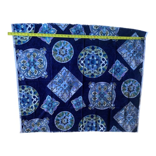 Fabric Mosaic Pattern C 8611 Timeless Treasures 1 Panel 34 x 40” Blue Turquoise - Picture 3 of 8