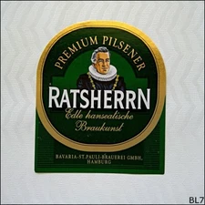 Ratsherrn Premium Pilsener Beer Label (BL7)