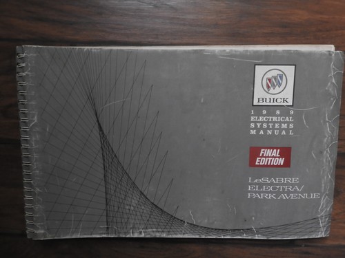 1989 Buick LeSABRE Electra Factory Electrical Wiring Diagrams Manual Final Editi