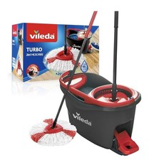 Vileda Turbo 2-in-1 Microfibre Mop and Bucket Set, Set of 1x Mop and 1x Bucket