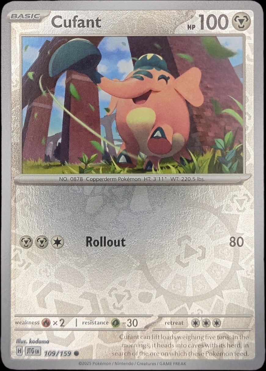 Cufant 109/159 Reverse Holo Journey Together Pokemon TCG NM