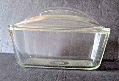 Westinghouse Glass 1950's Meat Bread Loaf Lidded Clear Refrigerator Dish Pan