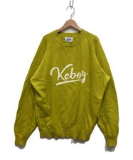 KEBOZ ICON LOGO COTTON KNIT SWEATER yellow
