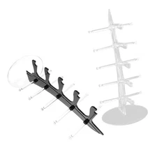 2 Pcs Plastic Eyeglass Display Stand Sunglass Rack Holder for Multiple Glasses