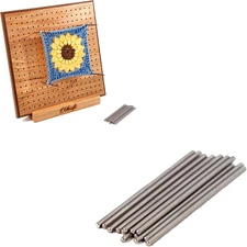 Premium Crochet Blocking Board with Pegs 8-Inch and 50 Pieces Stainless Steel Bl