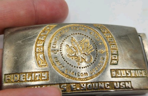 Vietnam Era Theater Custom Made Officer Belt Buckle Navy USN Cincpacflt - Picture 4 of 6