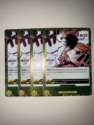OP03-119 Buzz Cut Mochi X4 Playset Rare One Piece TCG Card Pillars of Strength