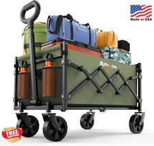 Blomoba Collapsible Wagon 220lbs Foldable Cart Heavy Duty Garden Carts