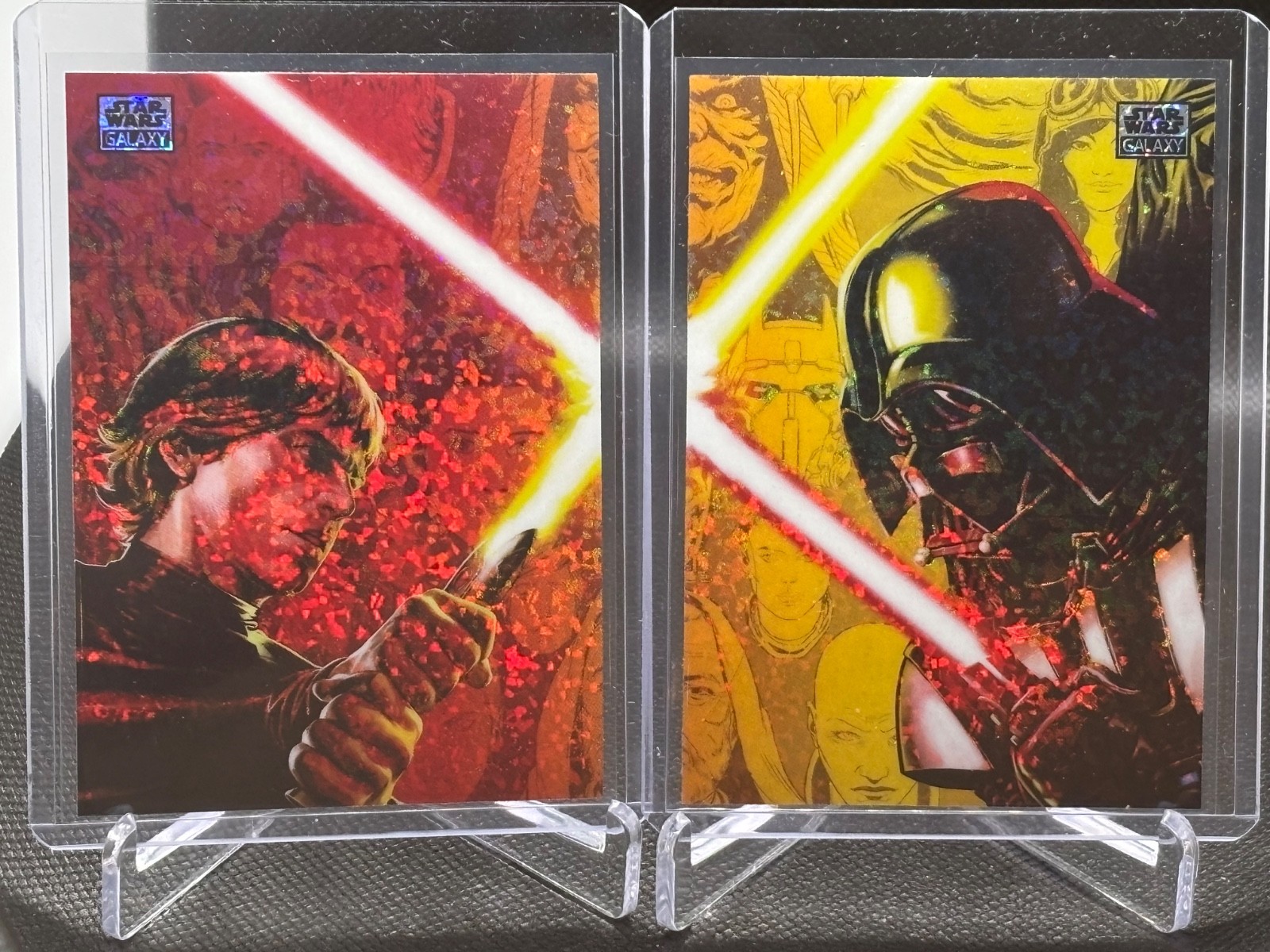 2026 Topps Star Wars Galaxy Mini Diamonds #38 & 39 Luke Skywalker & Darth Vader