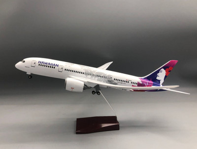 1:130 43CM HAWAIIAN BOEING 787 Passenger Airplane Landing Gear Resin Plane Model