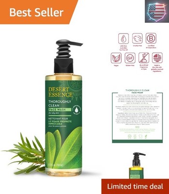 Thoroughly Clean Face Wash with Tea Tree Oil   Natural Facial Cleanser with C...