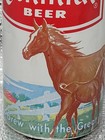 Schmidt Empty BEER Can 12 oz. 1970's Nature Series Horses Fence   — photo 2