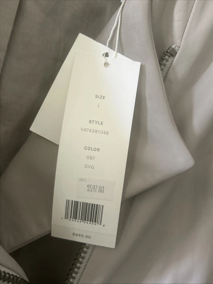 NWT VINCE CROSS FRONT WOMEN LAMB LEATHER JACKET SIZE Large - Image 3 of 4