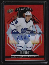 2022-23 Upper Deck Allure #122 Nick Abruzzese Autographs Red Rainbow