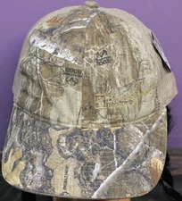 Realtree Camo Brown & Brown Insurance Adjustable Mesh Baseball Cap NWT