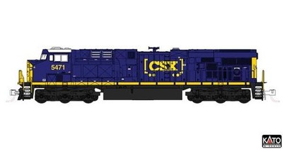 Kato 176-8964 GE ES44AC GEVO CSX #5471 N Scale Standard DC Squeaky's Trains