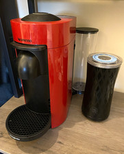 Nespresso Vertuo Coffee Machine Red or Cream. Inc Aerolatte milk frother.