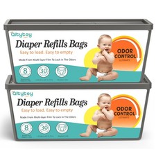 Diaper Pail Refill Bags Compatible with Diaper Genie Easy Roll Signature Pl...