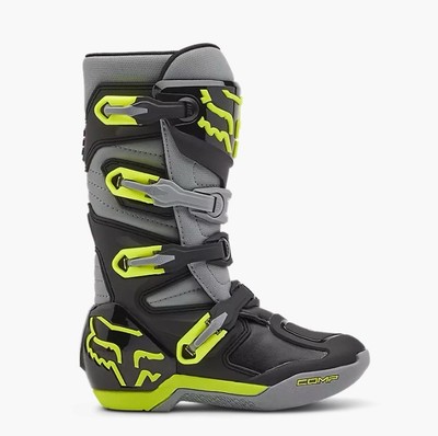 靴 YELLO LOOSE FIT SHORT BOOTS gray Fox Racing Youth Comp Boots Grey/Yellow 30471-086 | eBay