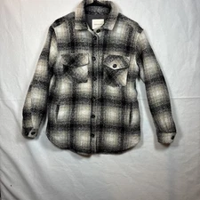Thread & Supply | Gray Plaid Shirt Jacket | Size Small