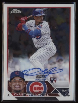 2023 Christopher Morel Topps Chrome Auto RC #RA-CMO (J546) $7 MAX SHIP