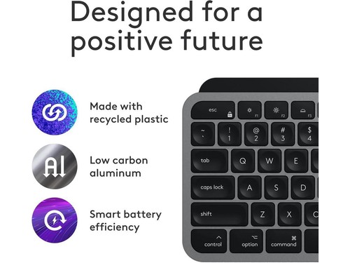 Logitech MX Keys S Combo for Mac, Wireless Keyboard and Mouse with Palm Rest, - 第 4/5 張圖片