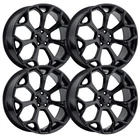 (Set-4) Replica CR3 20x8 5x115 Gloss Black 18mm Wheels Rims 20 Inch