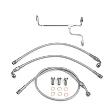 For Harley 2014-2023 12"-14" Handlebar Touring Non-ABS Front Brake Line Kit