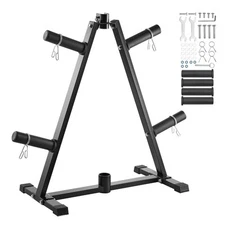 Uimoso Weight Plate Rack Weight Plate Tree Home Gym Barbell Storage Stand 2 inch