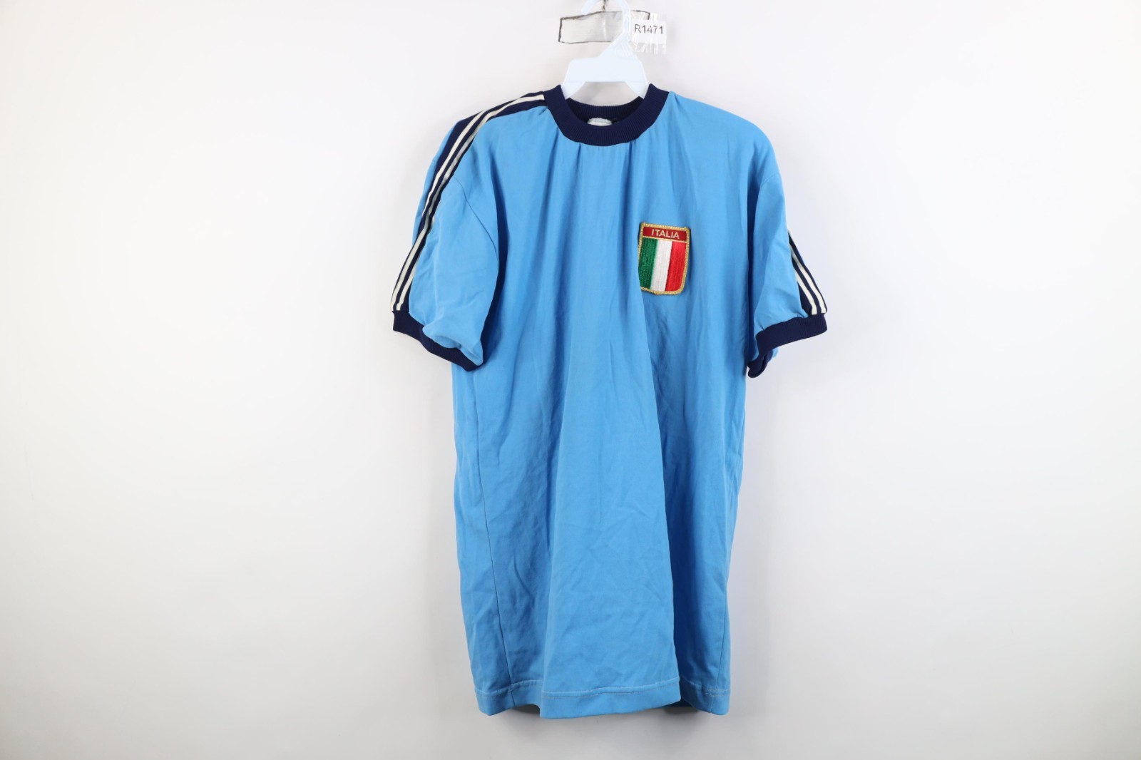 Deadstock Vintage 70s 80s Mens Medium World Cup Italia Italy Soccer Jersey USA