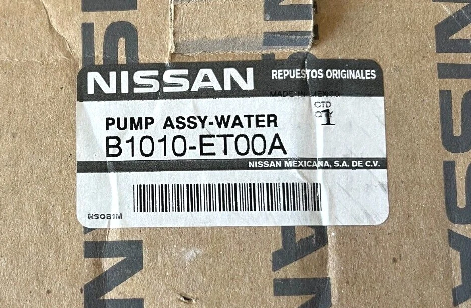 BRAND NEW | 2007-2012 NISSAN SENTRA VERSA WATER PUMP, B1010-ET00A, GENUINE OEM - Image 4 of 4