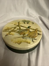 Vintage Pheasants Tin Container Mixed Nuts Henco Inc. SH6