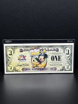 2009- ONE DISNEY DOLLAR SELEBRATE YOU Mickey & Pluto Nice Piece.