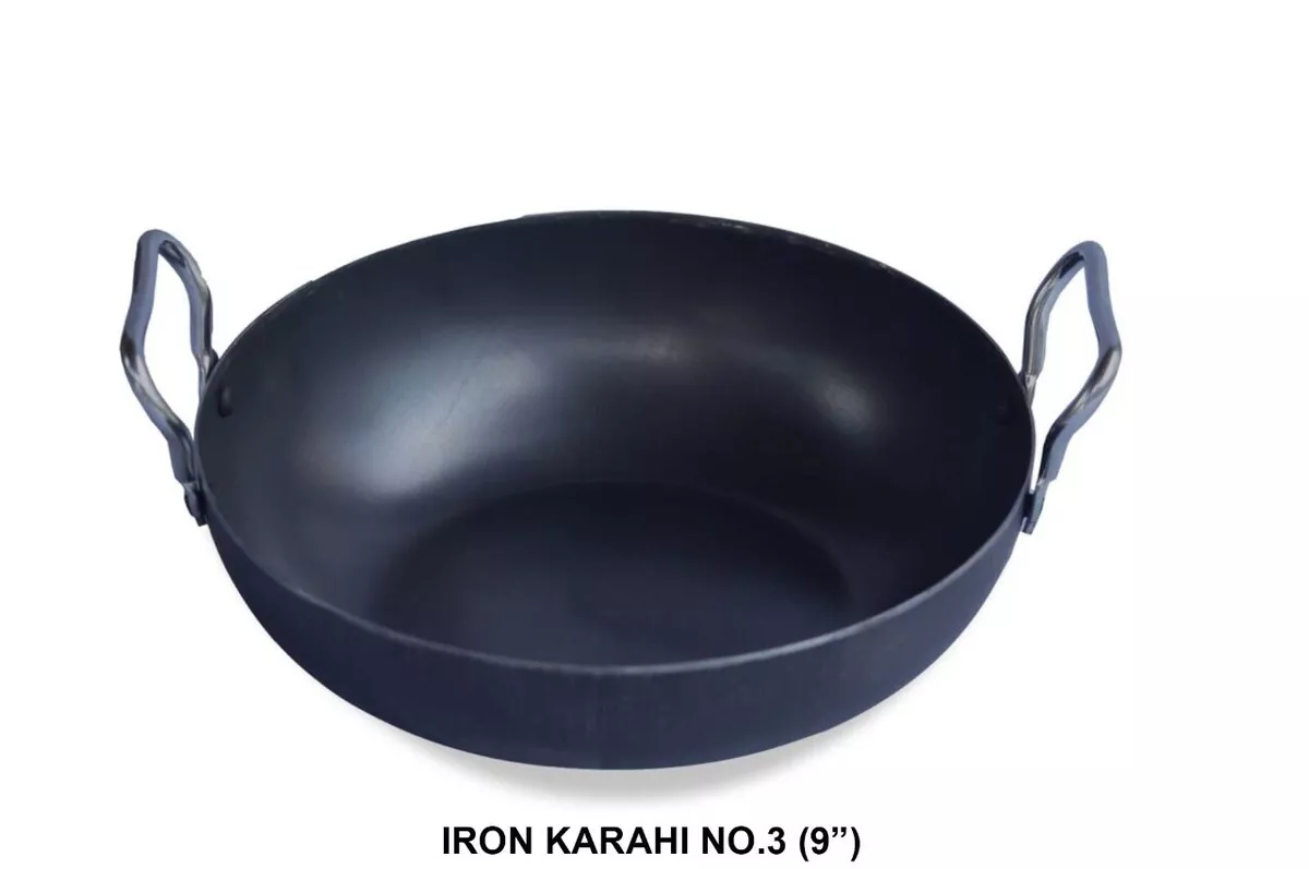 Heavy Duty Iron Kadai (WOK) - 18, 20, 24, 30