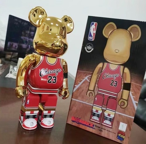 400%Bearbrick Michael Jordan #23 Chicago Red Gold Action Figure Art ornament toy - Bild 1 von 11