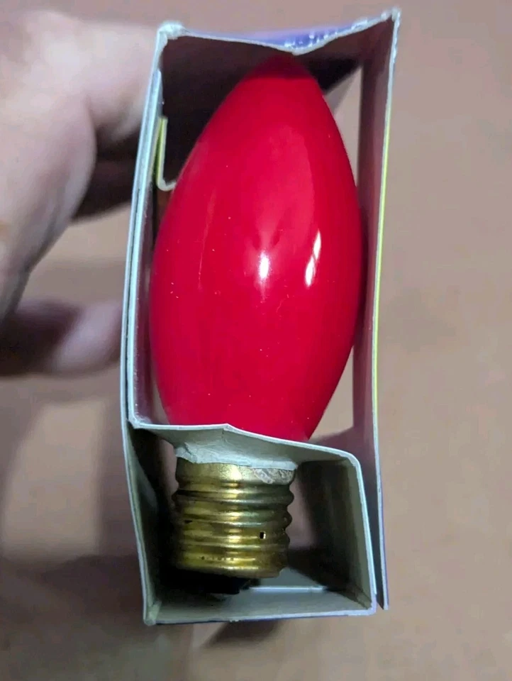 Vtg NOS Light Keeper Pro C-9 Ceramic RED Replacement Bulbs Pack Of 4 - Image 4 of 4