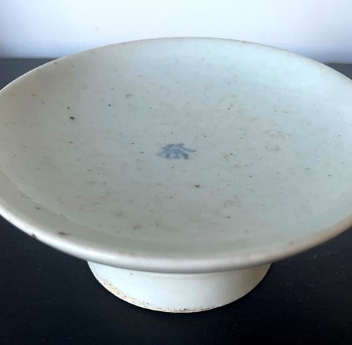 Korean Ceramic Ritual Offering Stemmed Dish with Inscription Joseon Dynasty - 第 8/12 張圖片